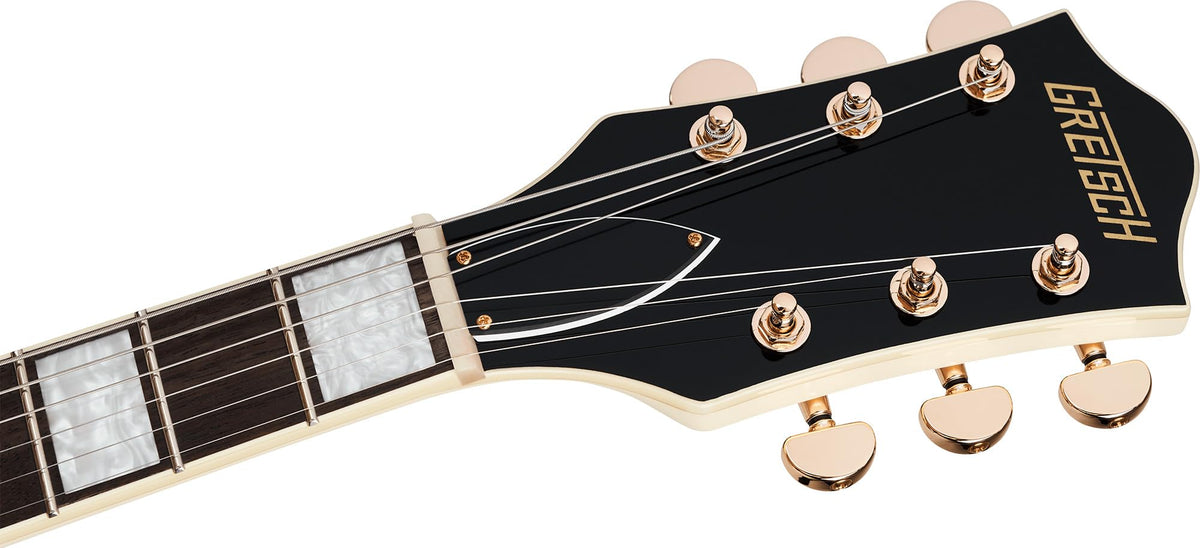 Gretsch G2420TG Streamliner Hollow Body with Bigsby Electric Guitar - Vintage White w/ Strap