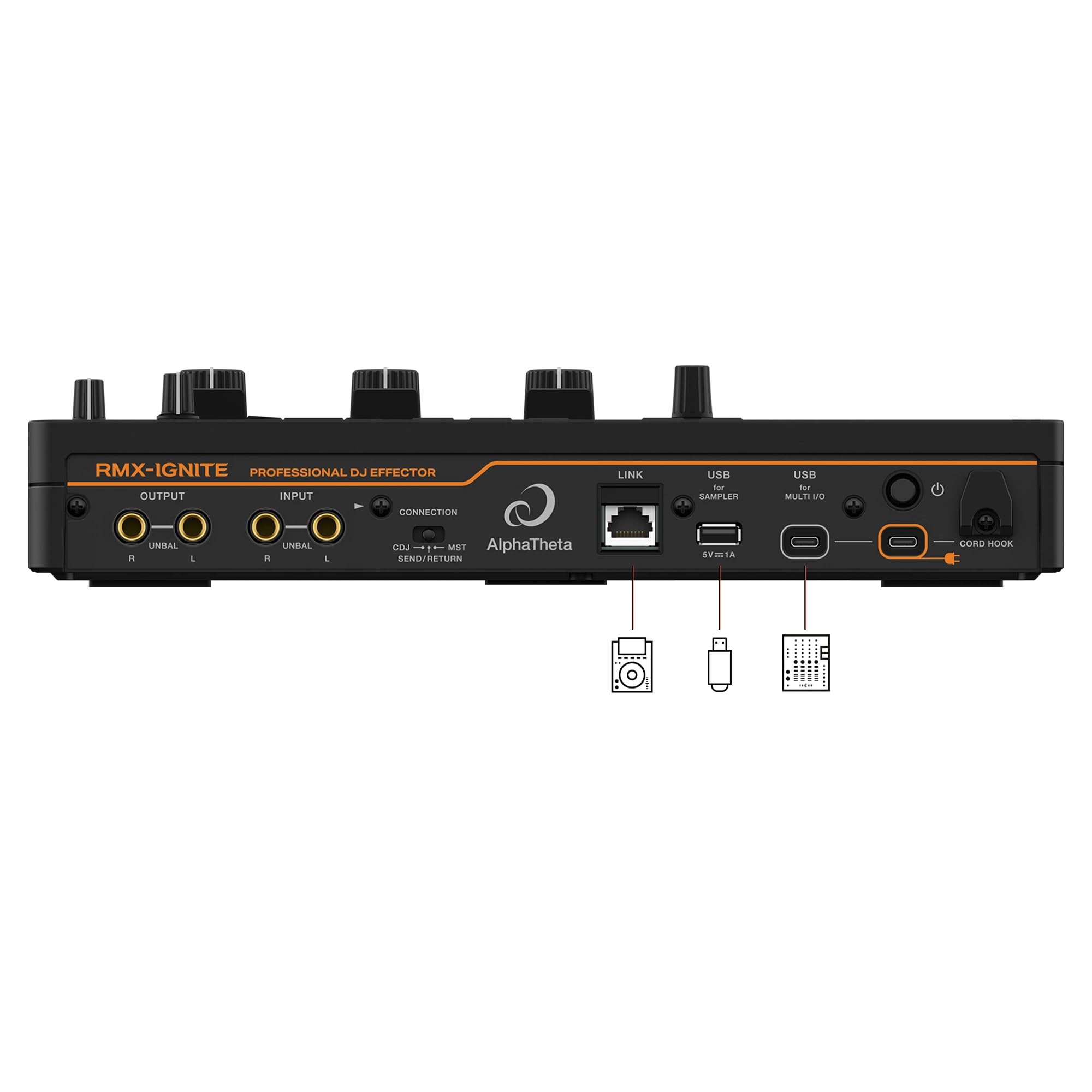 Pioneer DJ AlphaTheta RMX-IGNITE Professional DJ Effector w/ DJC-STS2 Stand