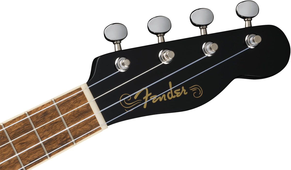 Fender Monterey Concert Ukulele - Black w/ Gig Bag