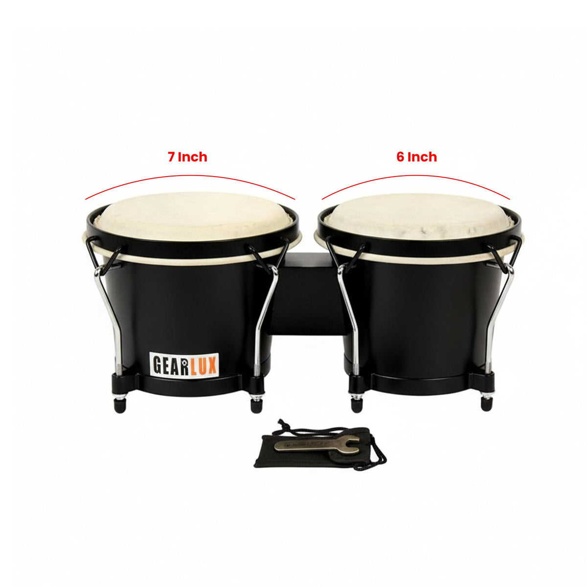 Gearlux Tunable Bongos - Black