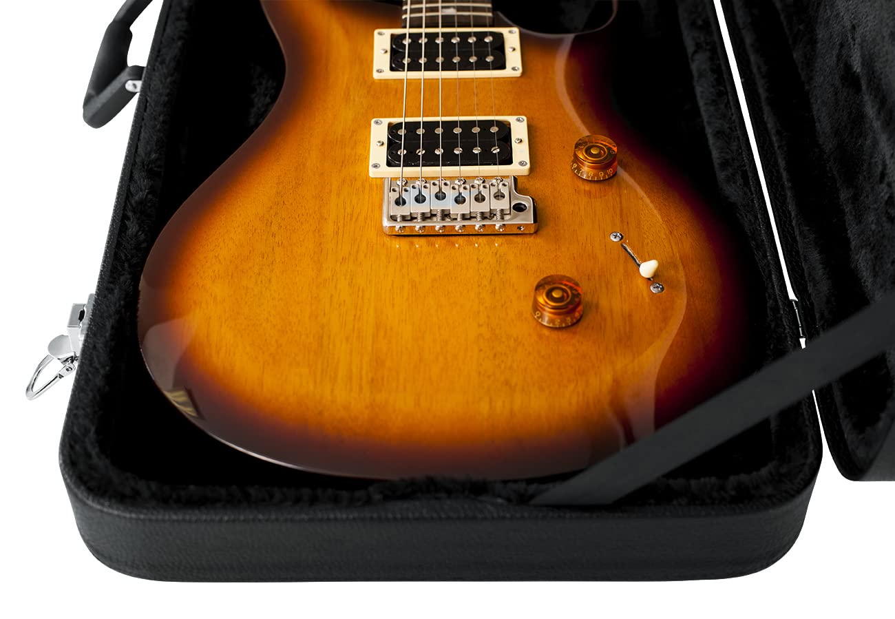 Gator GWE-ELEC-WIDE Wood Case for PRS and Wide Body Style Electric Guitars w/ Instrument Cable