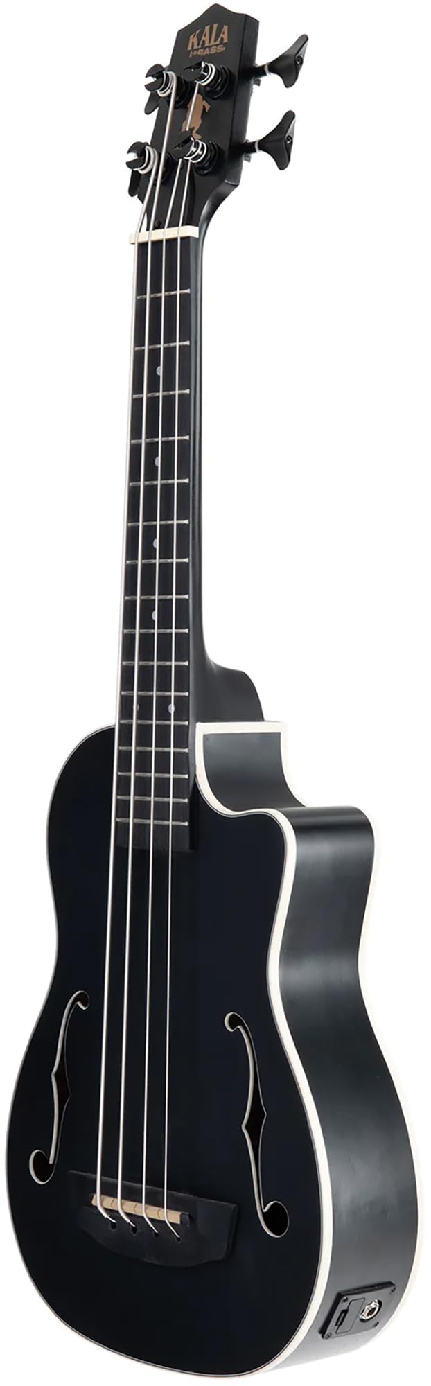 Kala UBASS-JYMN-BK-FS Black Journeyman Mahogany Acoustic-Electric U-Bass Ukulele Bass w/ Case