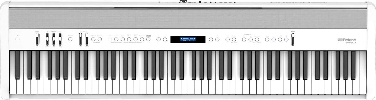 Roland FP-60X Digital Piano - White w/ Adjustable Stand