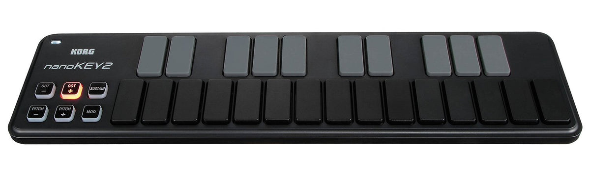Korg nanoKEY2 Slim-Line USB Keyboard Controller - Black w/ Headphones