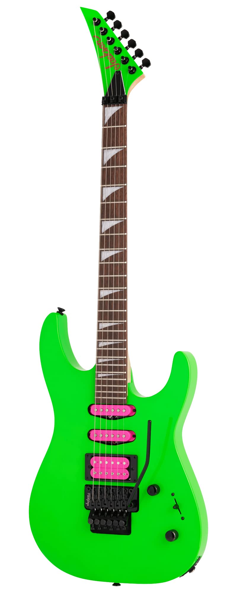 Jackson X Series Dinky DK3XR HSS Electric Guitar - Neon Green w/ Instrument Cable