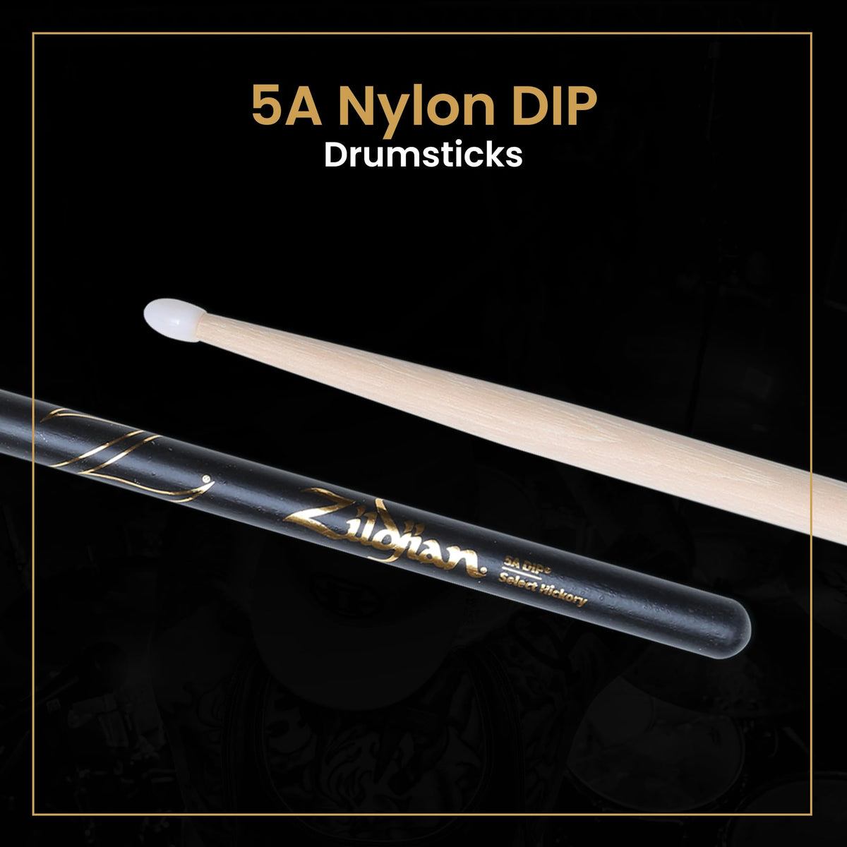 Zildjian 5A Nylon Black DIP Drumsticks
