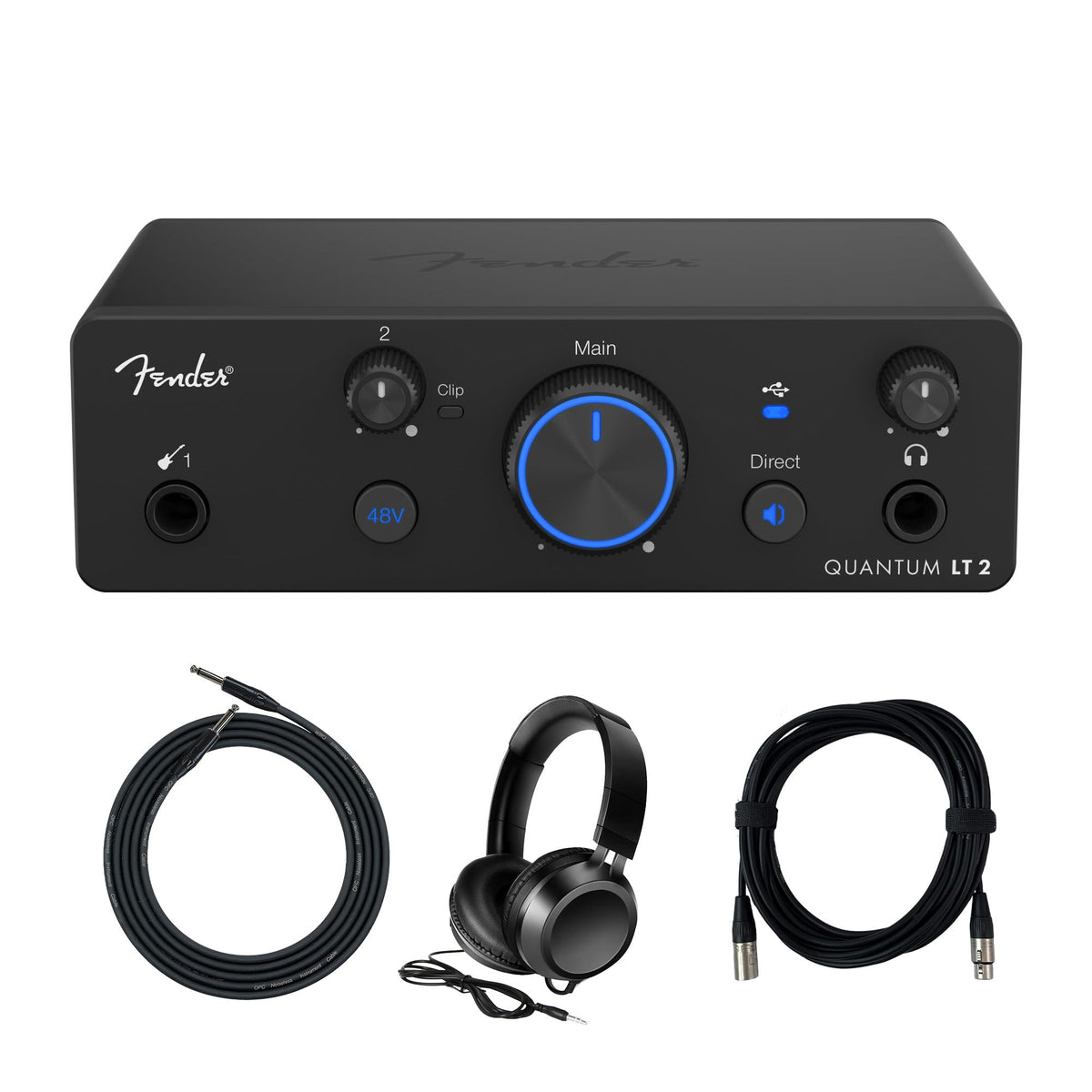 Fender Quantum LT 2 USB-C Audio Interface w/ Headphones