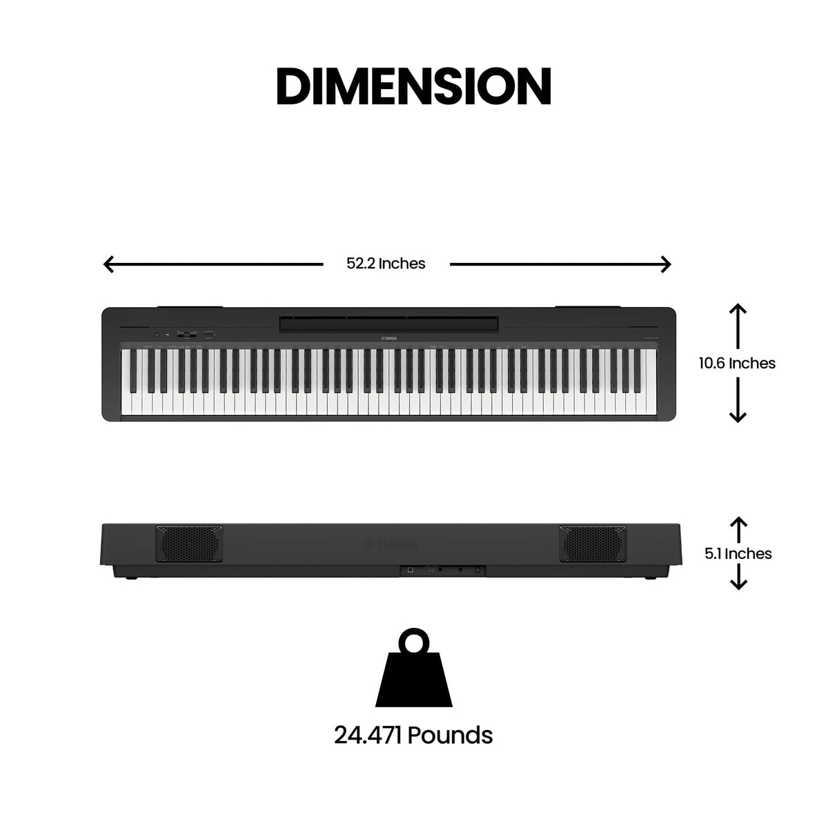 Yamaha P-145BT Bluetooth 88-Key Digital Piano