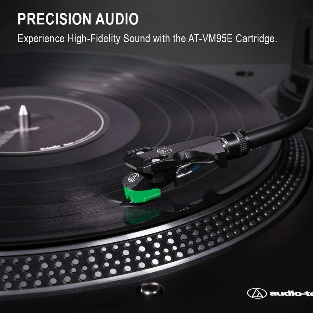 Audio-Technica AT-LP120XBT-USB Wireless Direct-Drive Turntable - Black w/ Headphones