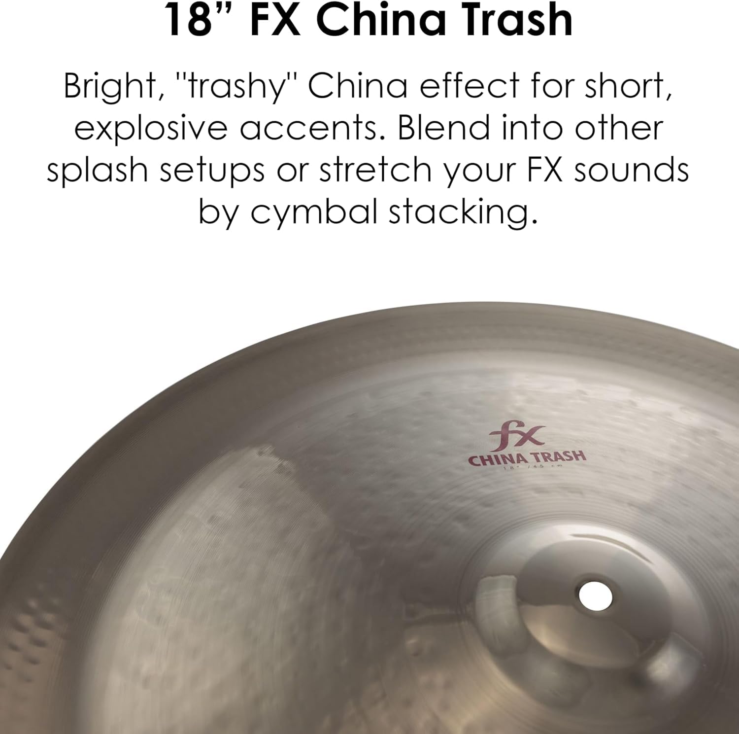 Zildjian A0618 18" FX China Trash Cymbal w/ Felts
