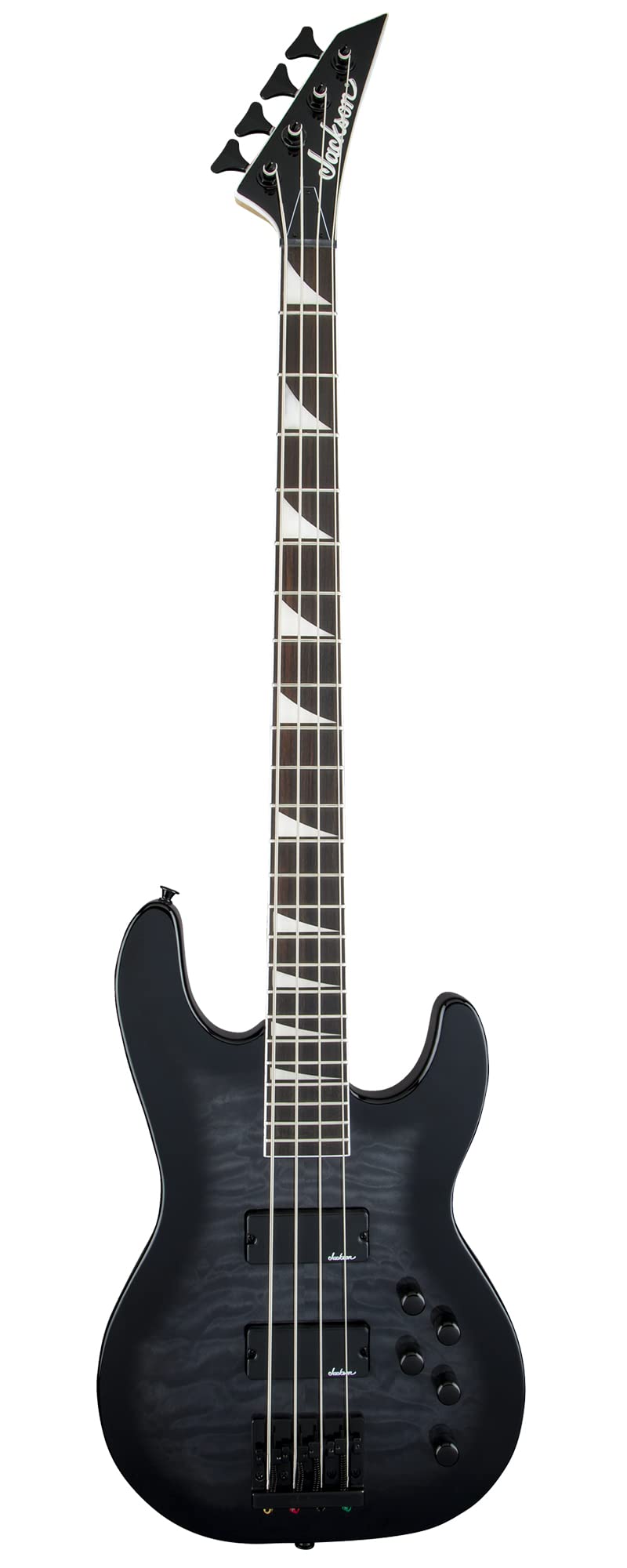 Jackson JS Series Concert Bass JS3Q Bass Guitar - Transparent Black Burst w/ Instrument Cable