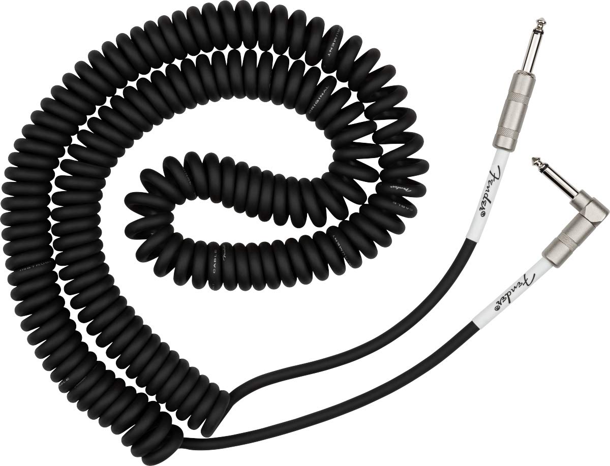 Fender 30' Original Series Instrument Cable, Coiled, Black - 2 Pack