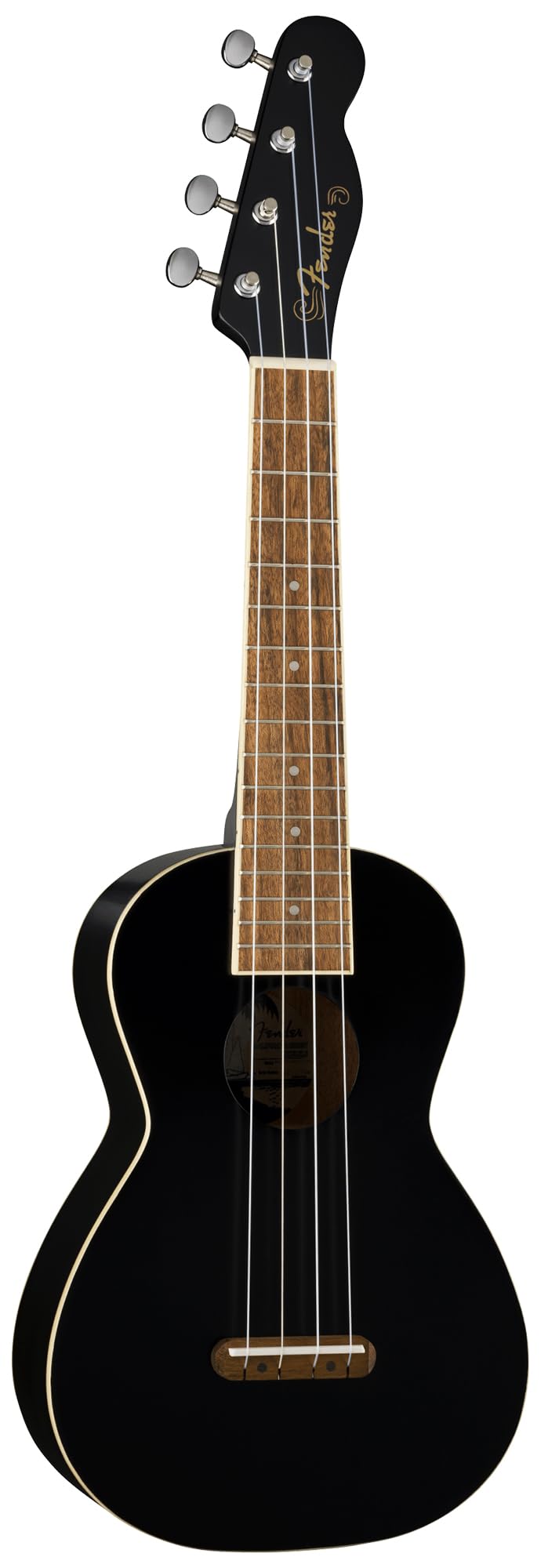 Fender Monterey Concert Ukulele - Black w/ Gig Bag