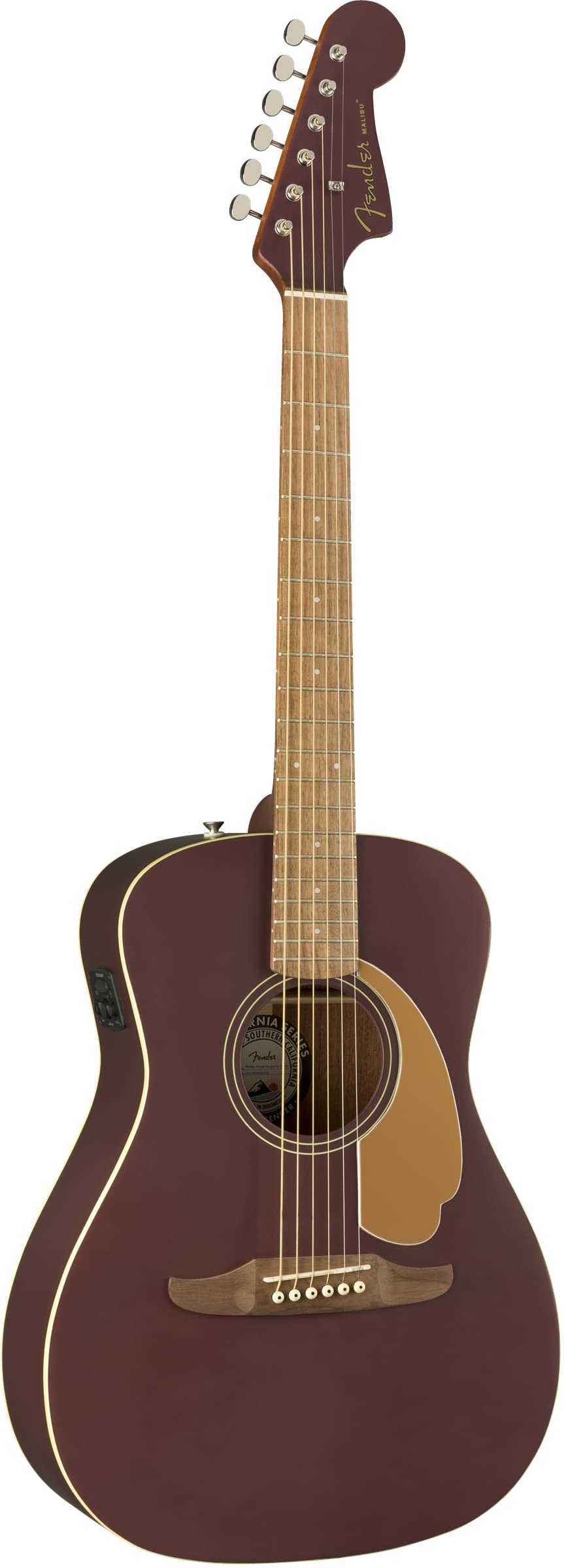 Fender Malibu Player Acoustic-Electric Guitar - Burgundy Satin w/ Gig Bag