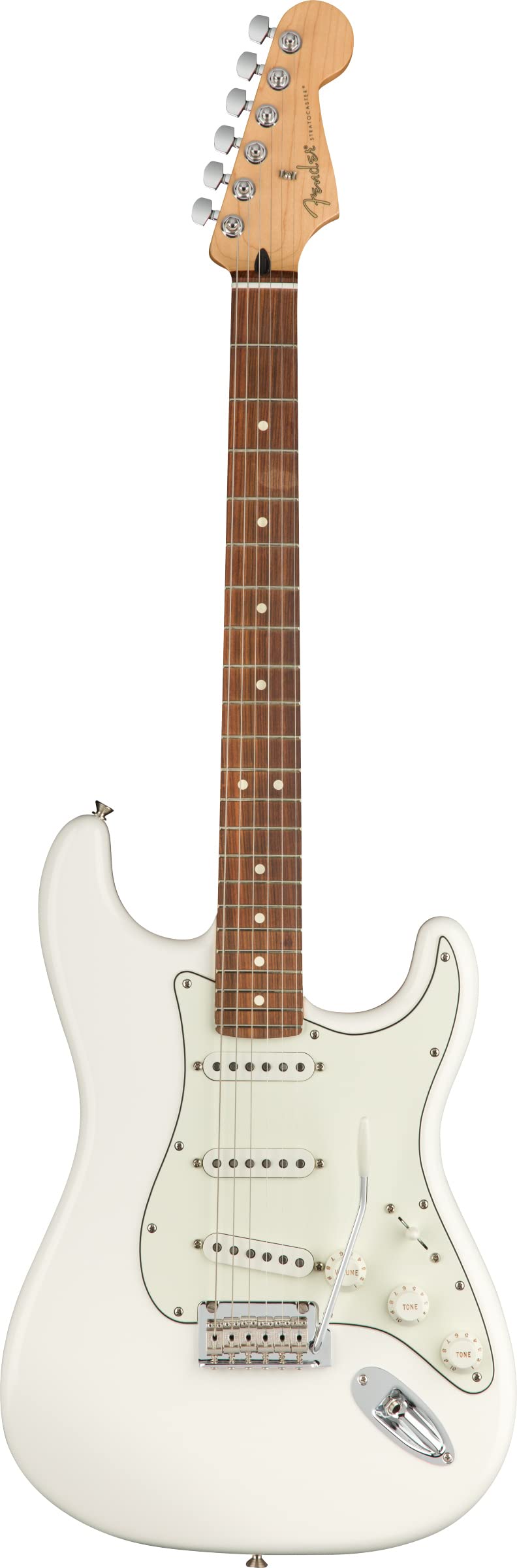 Fender Player Stratocaster, Pau Ferro - Polar White w/ Tweed Hard Case