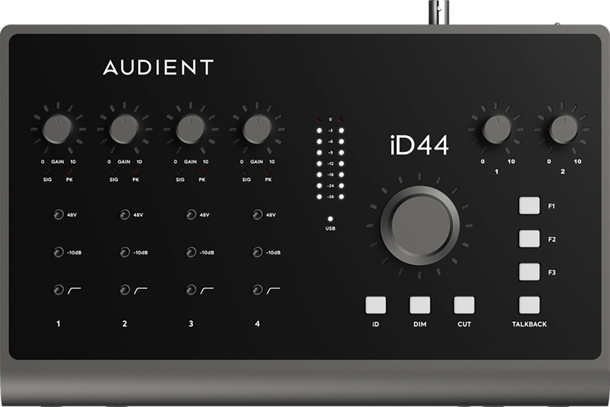 Audient iD44 MKII USB Audio Interface w/ 4 XLR Cables