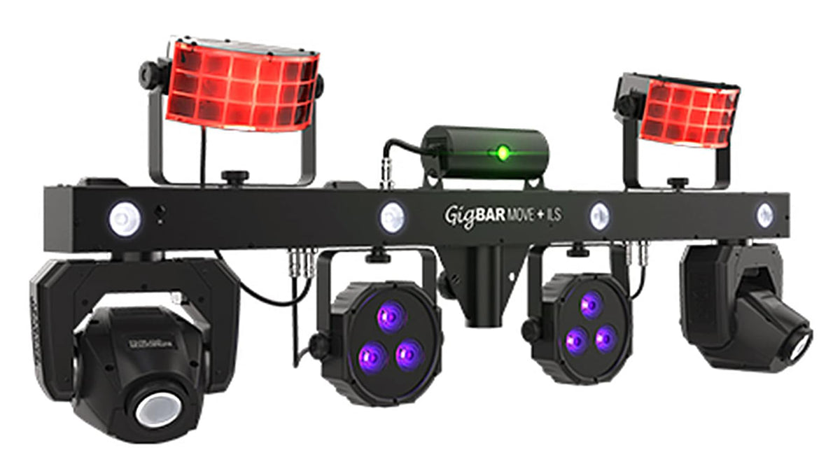 Chauvet GigBAR Move + ILS 5-in-1 Lighting System w/ DMX Cables