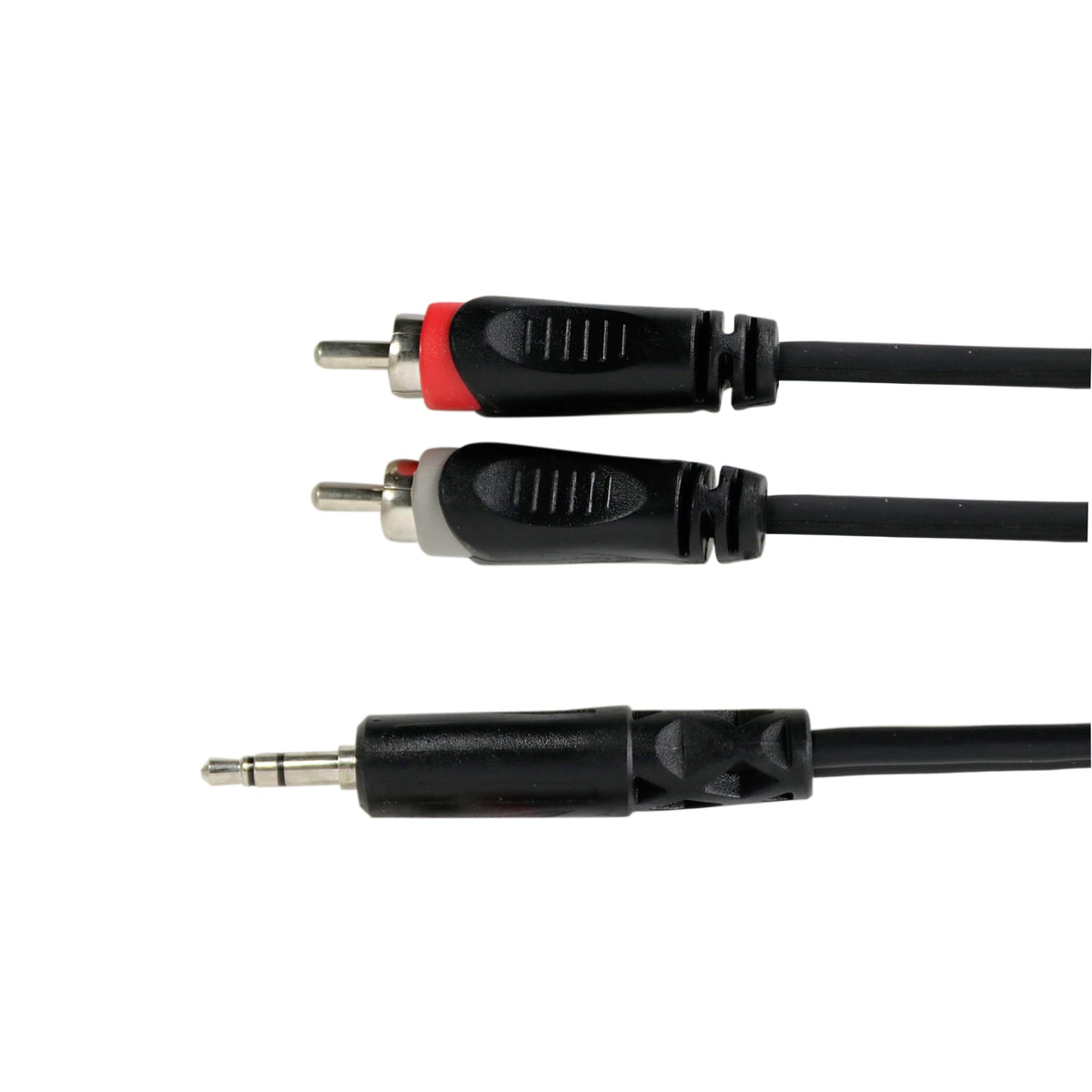 Gearlux 15-Foot TRS-to-Dual-RCA Stereo Breakout Cable - 3 Pack