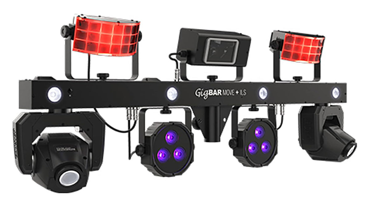 Chauvet GigBAR Move + ILS 5-in-1 Lighting System w/ DMX Cables