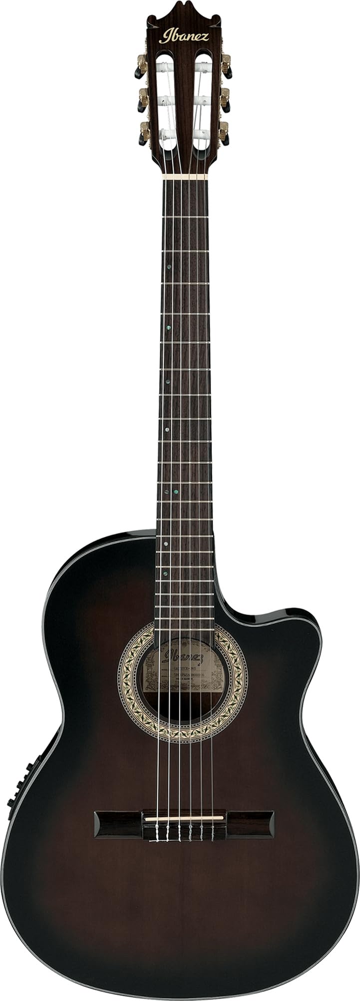 Ibanez GA35TCE Acoustic-Electric Classical Guitar - Dark Violin Sunburst High Gloss w/ Case