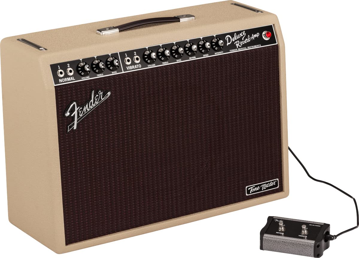 Fender Tone Master Deluxe Reverb 1x12-Inch Guitar Combo Amplifier - Blonde w/ Amperstand Guitar Cradle
