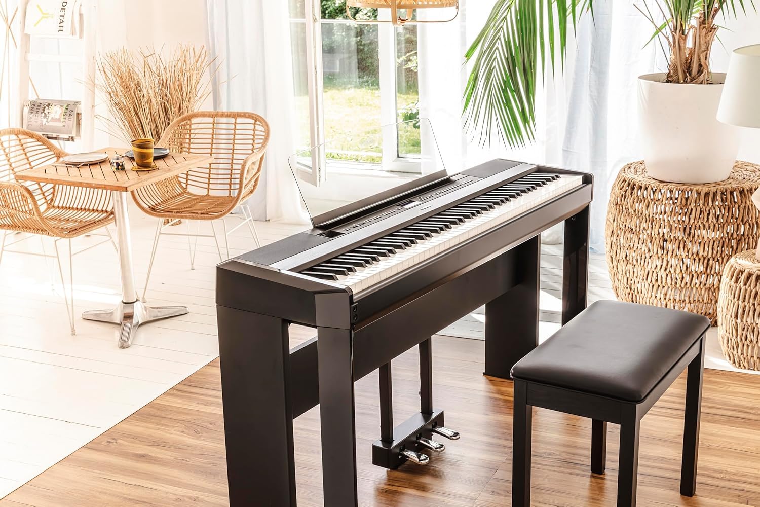 Yamaha P-225 88-Key Weighted Action Digital Piano - Black