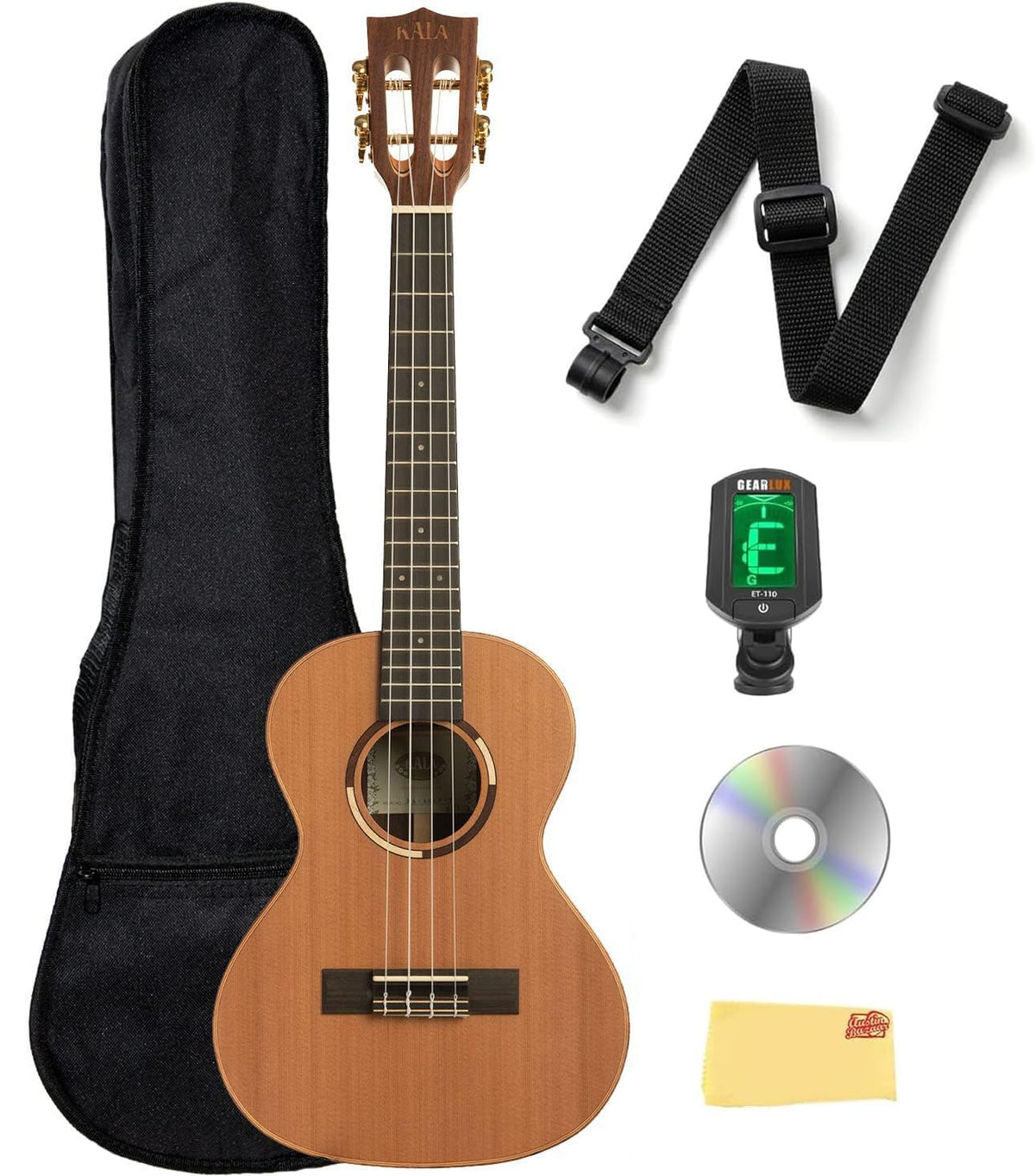 Kala KA-ASCP-T Solid Cedar Top Pau Ferro Tenor Ukulele w/ Gig Bag