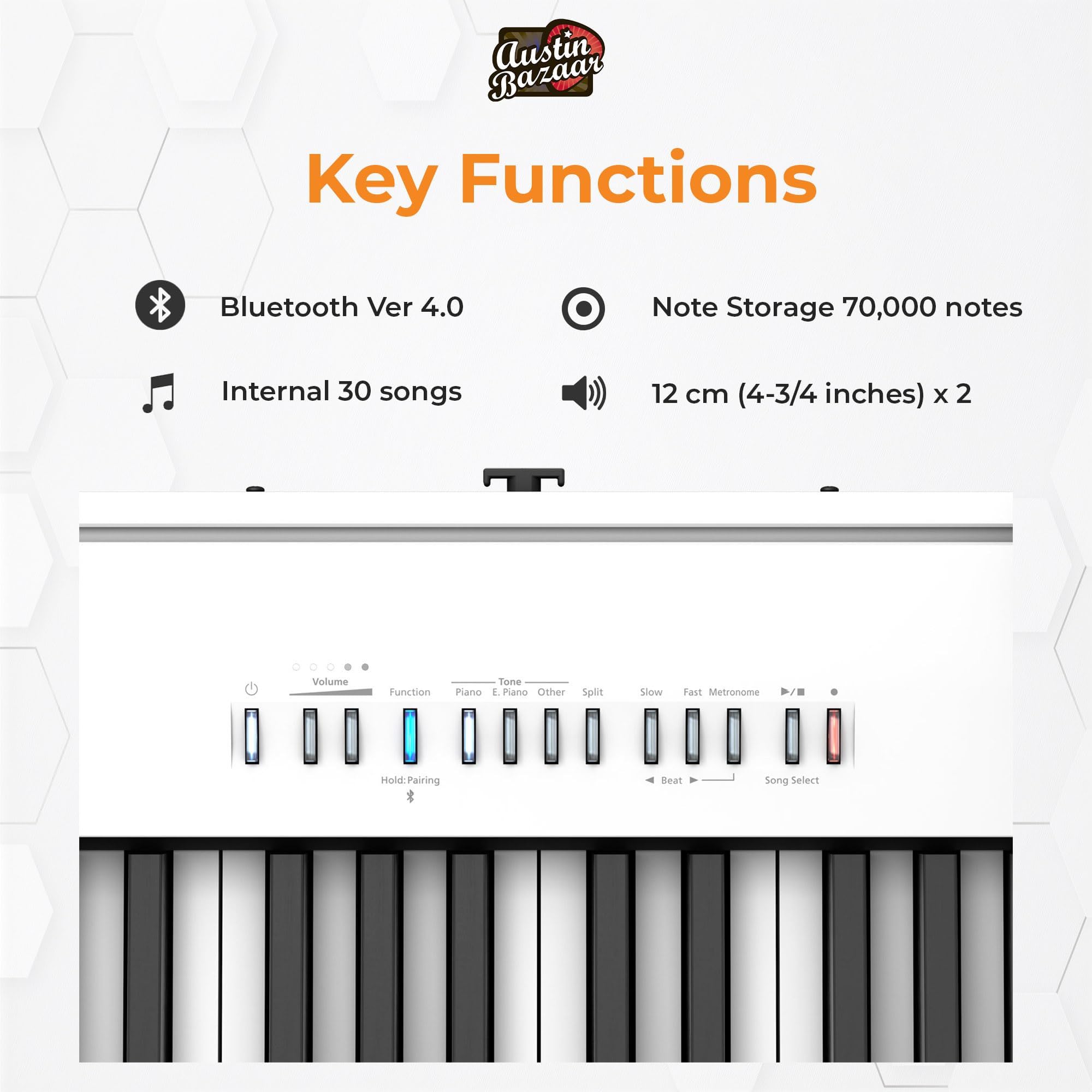 Roland FP-30X 88-Key Digital Piano - White w/ Sustain Pedal