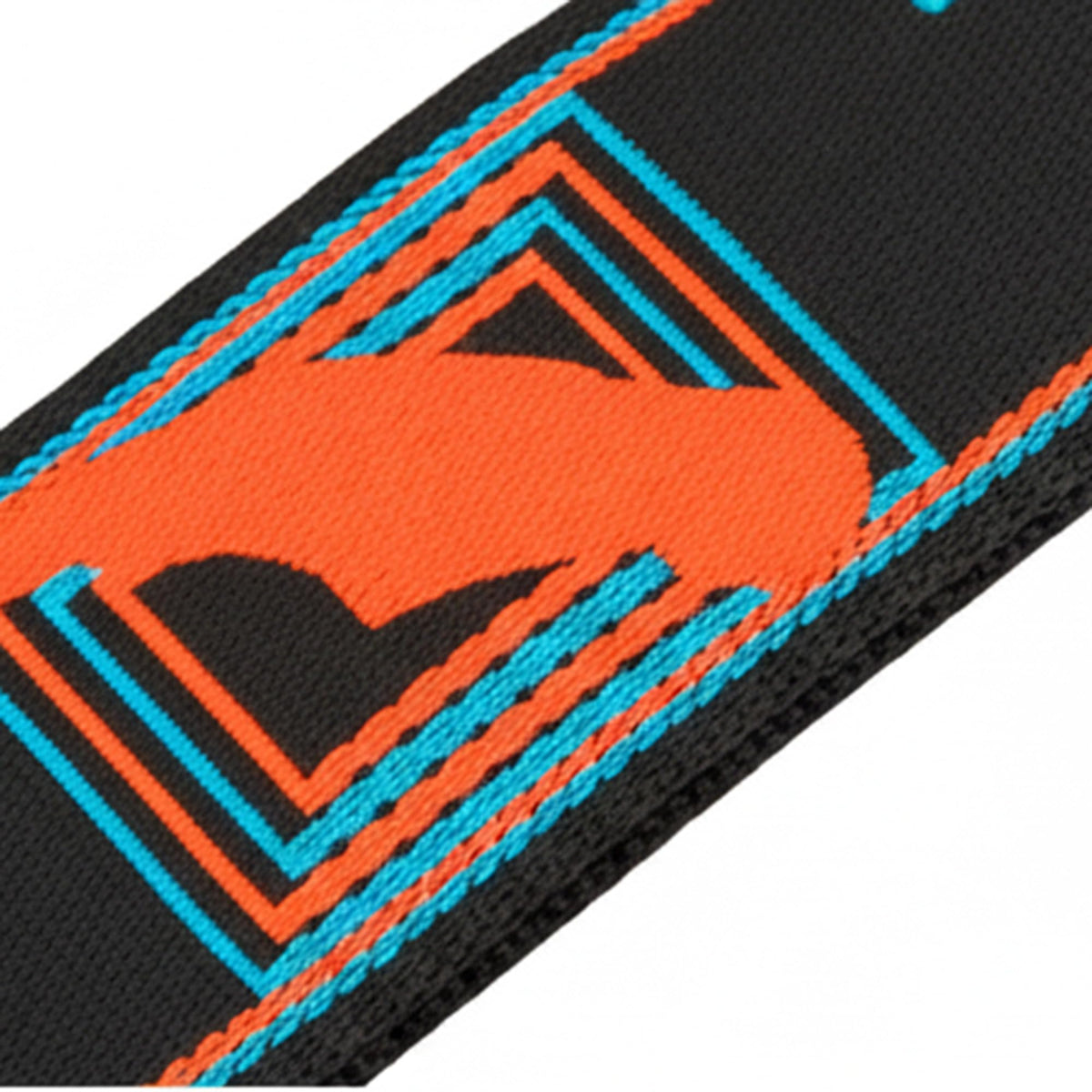 Fender Neon Monogrammed 2-Inch Guitar Strap - Blue and Orange w/ Strap Blocks