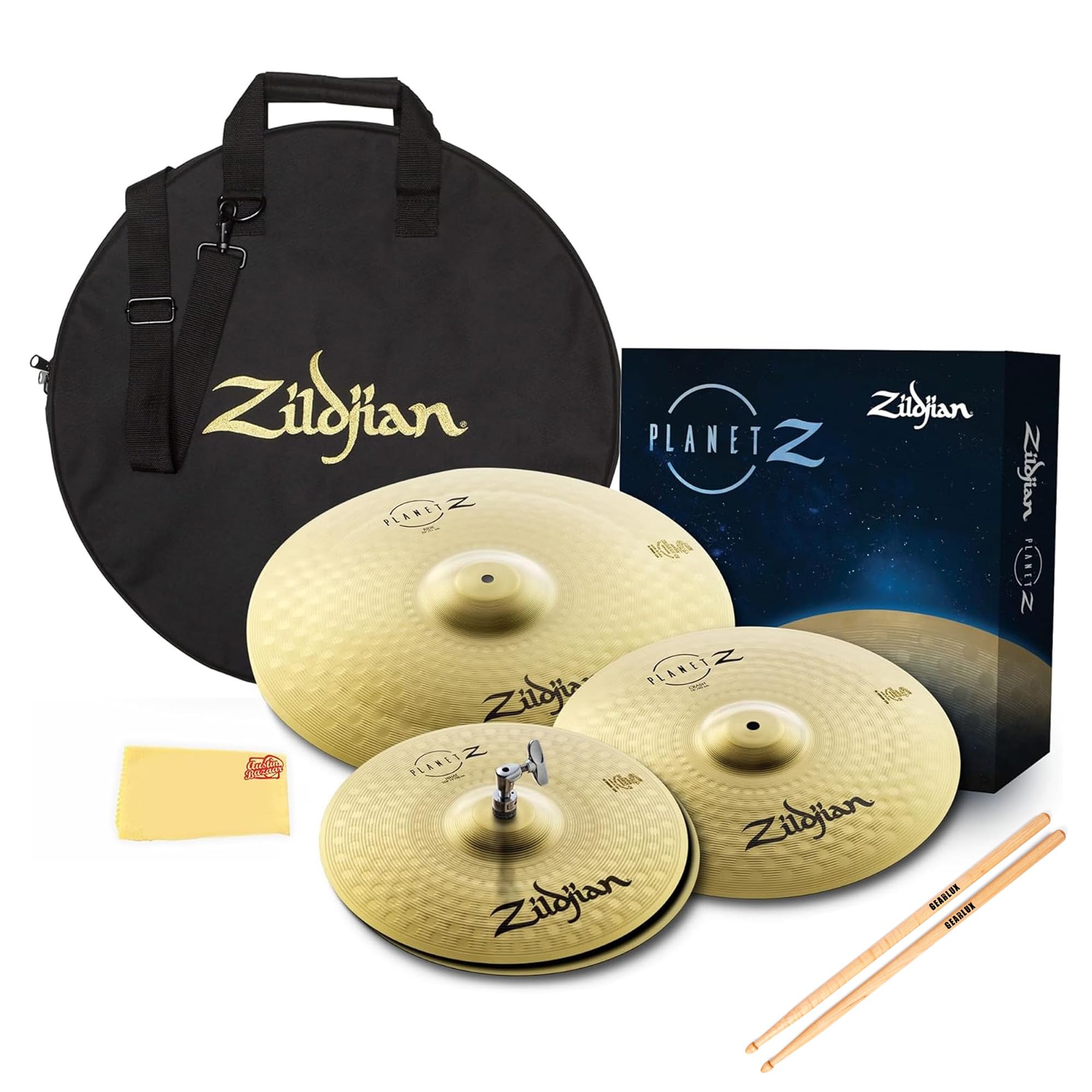 Zildjian ZP4PK Planet Z Complete 14/16/20-Inch Cymbal Pack w/ Cymbal Bag