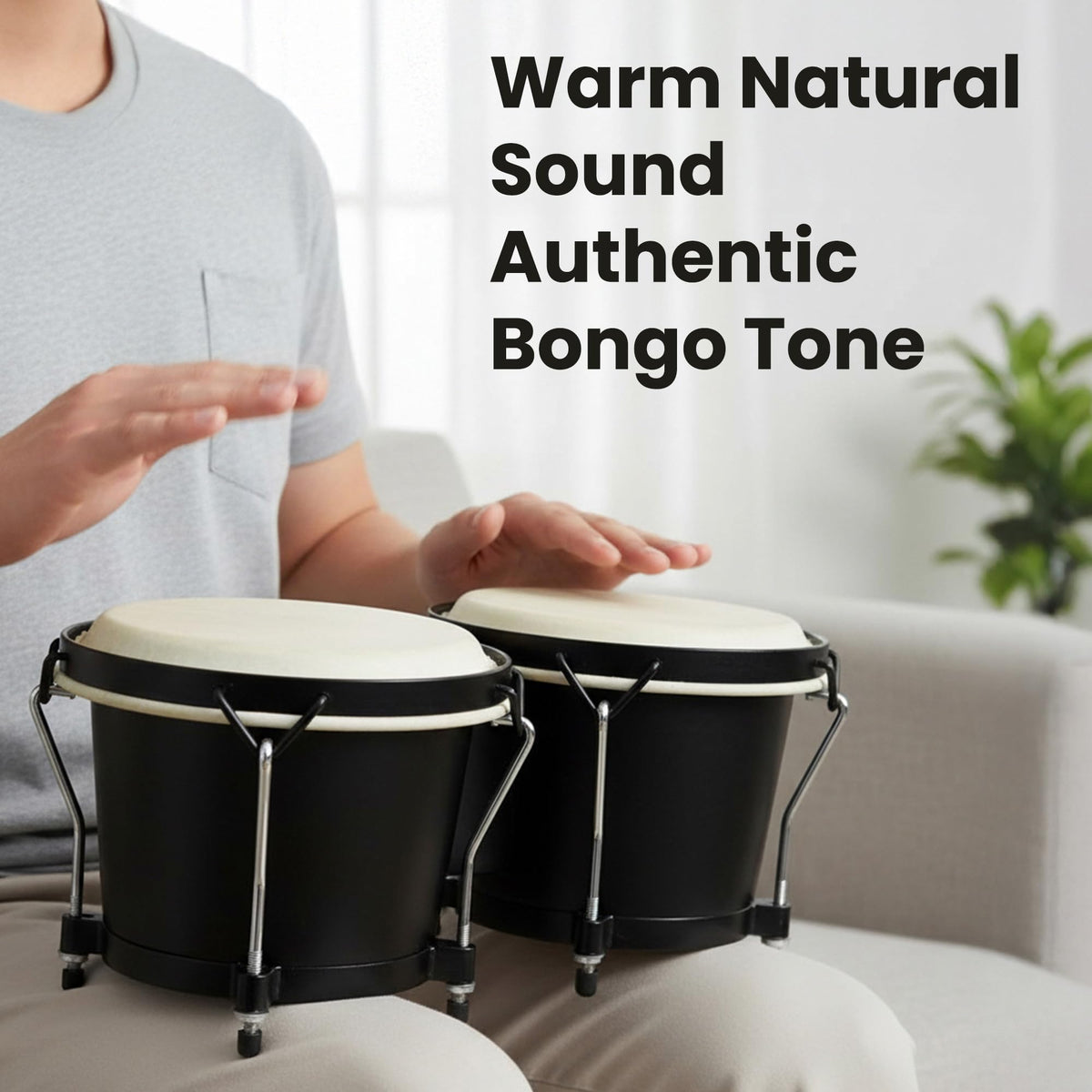 Gearlux Tunable Bongos - Black