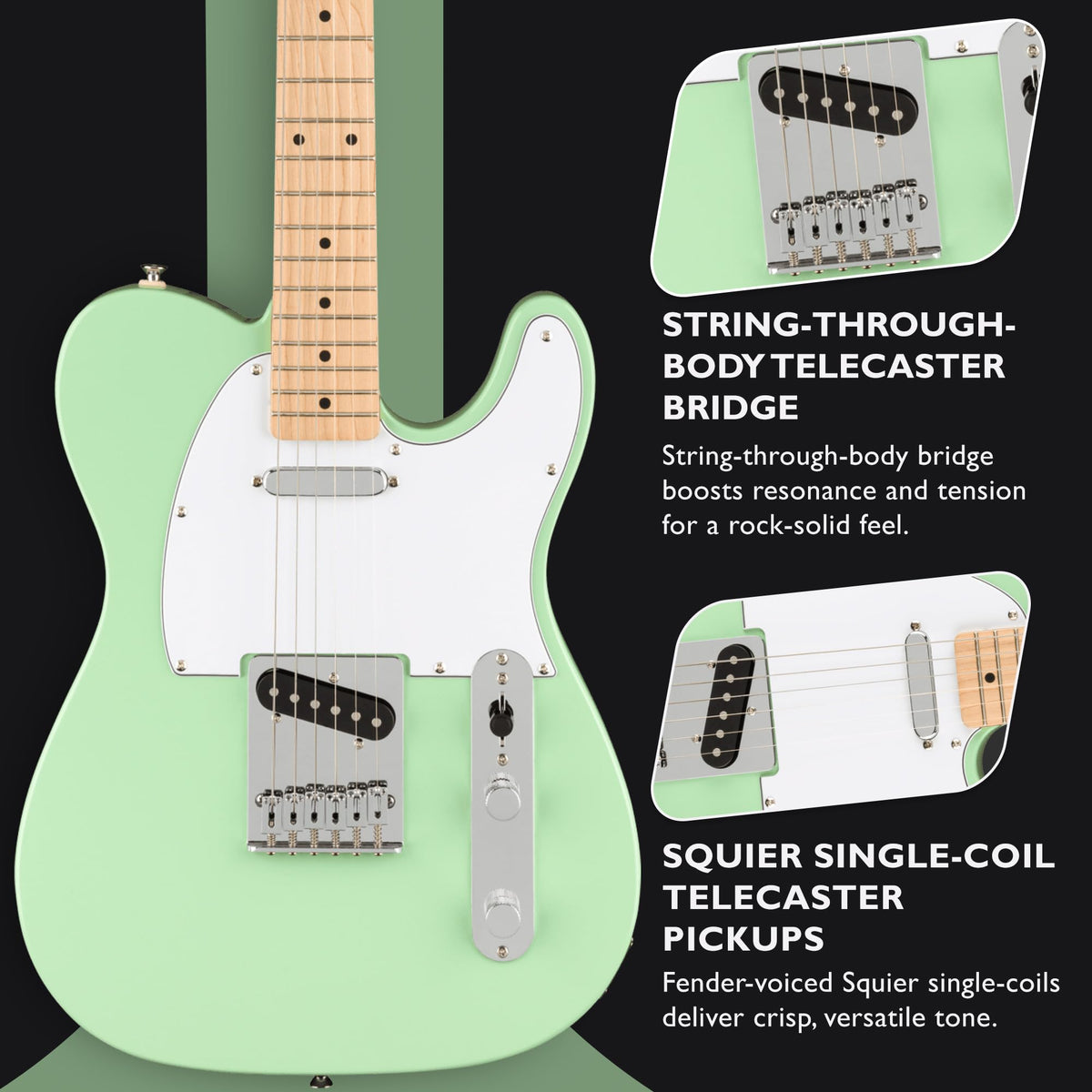 Fender Squier Affinity Telecaster - Surf Green w/ Frontman 10G Amplifier