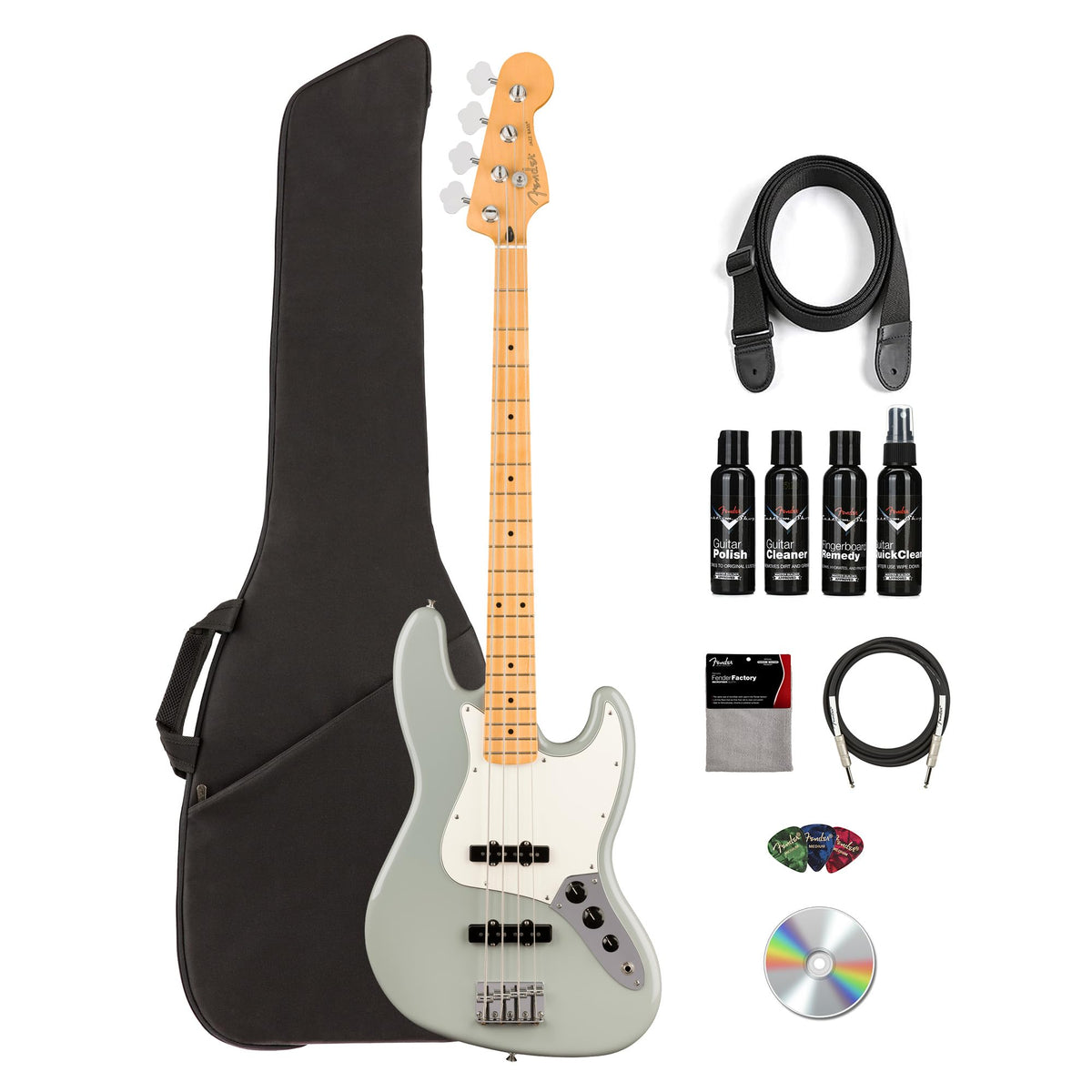 Fender Player II Jazz Bass - Cactus Gray w/ Cleaning Kit