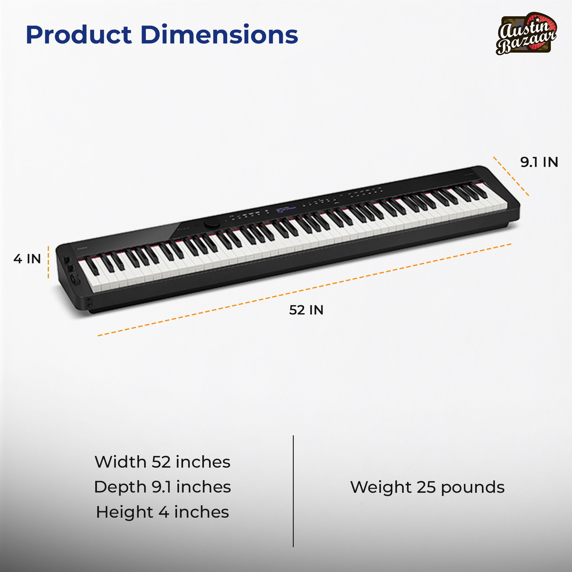Casio PX-S3100 Privia Slim Digital Piano - Black w/ SP-34 Three-Pedal System