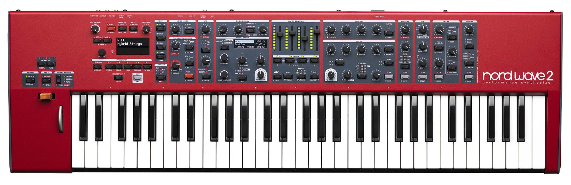 Nord Wave 2 61-Key Performance Synthesizer w/ Adjustable Stand