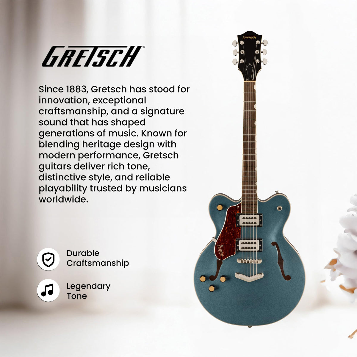 Gretsch G2622LH Streamliner Center Block Double-Cut Left-Handed Electric Guitar - Gunmetal