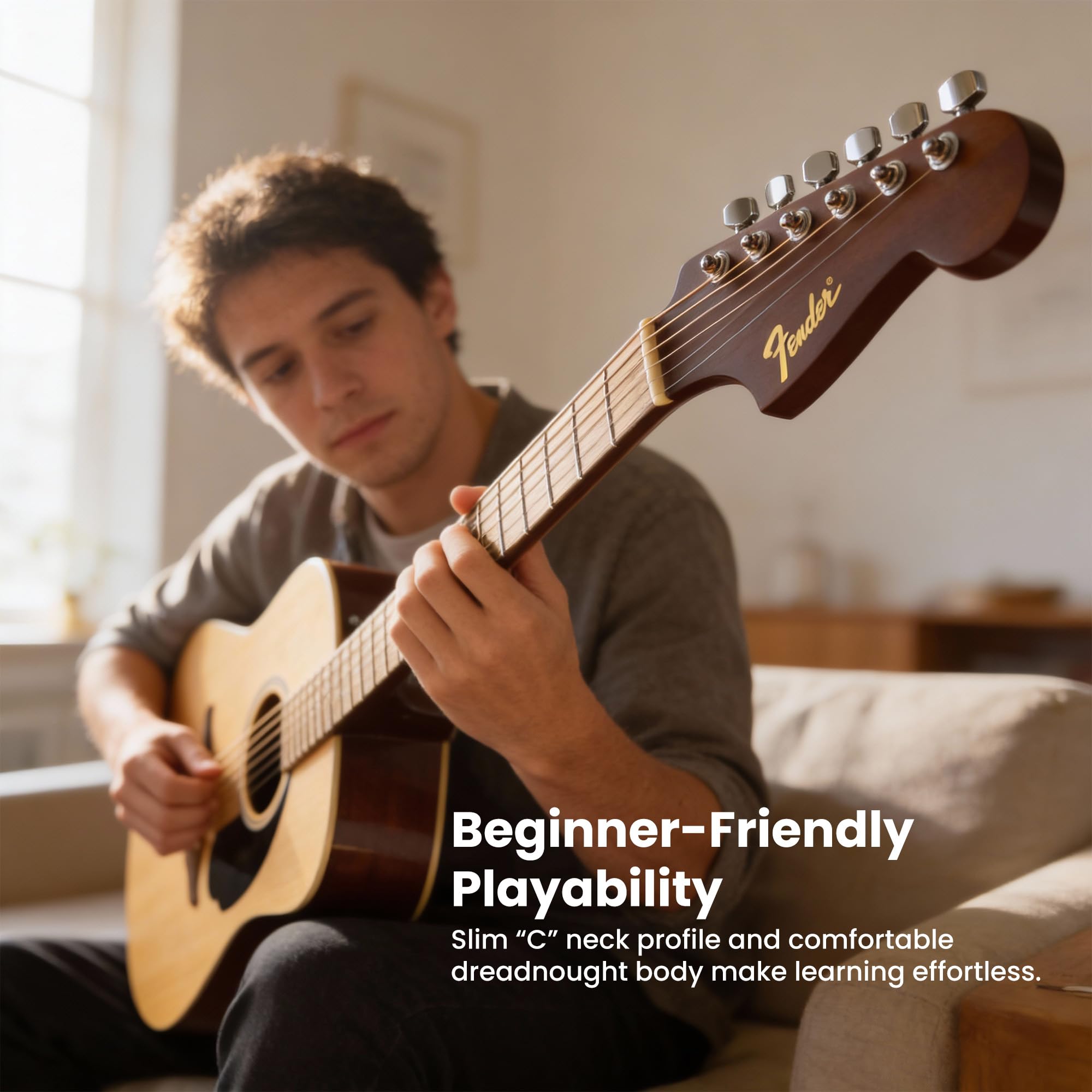 Fender California Redondo Dreadnought Acoustic Guitar - Natural