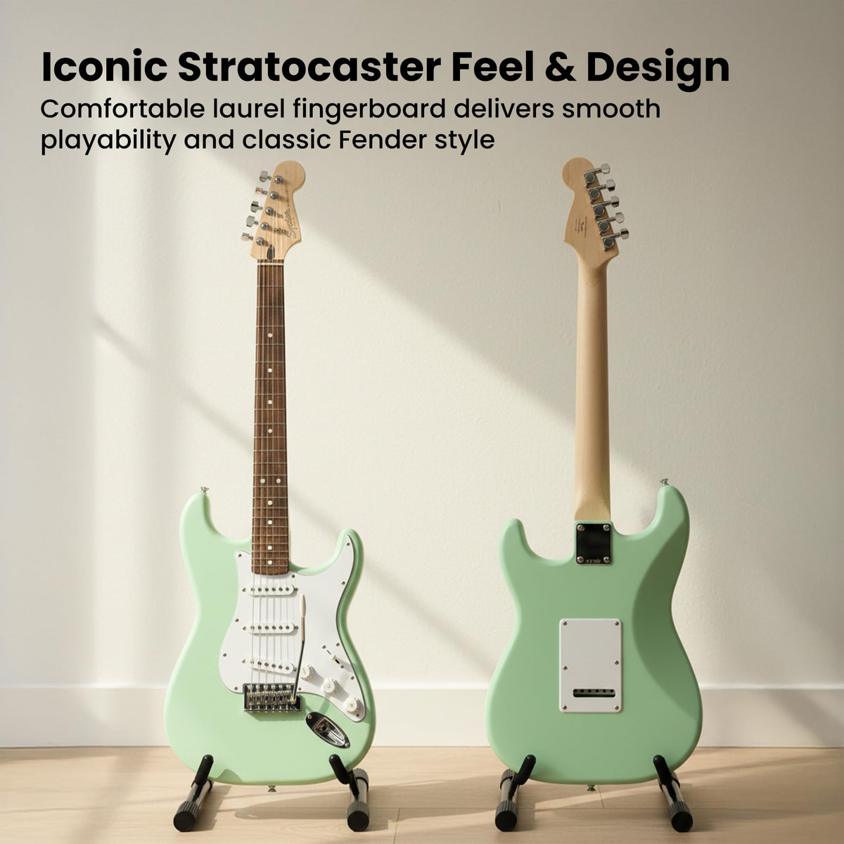 Fender Squier Stratocaster - Surf Green w/ Amplifier