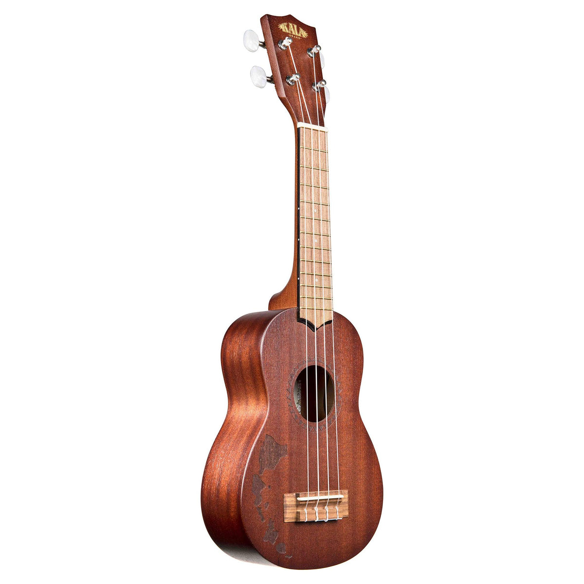 Kala KA-15S-H1 Satin Mahogany Soprano Ukulele - Hawaiian Islands w/ Gig Bag