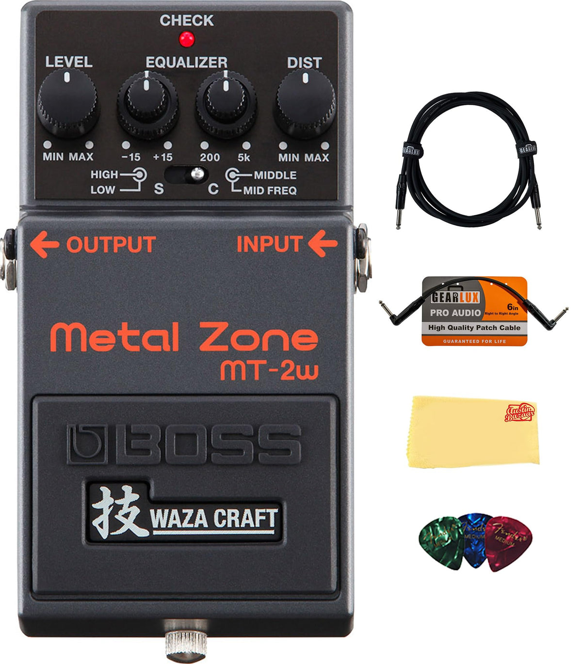 Boss MT-2W Waza Metal Zone w/ Instrument Cable