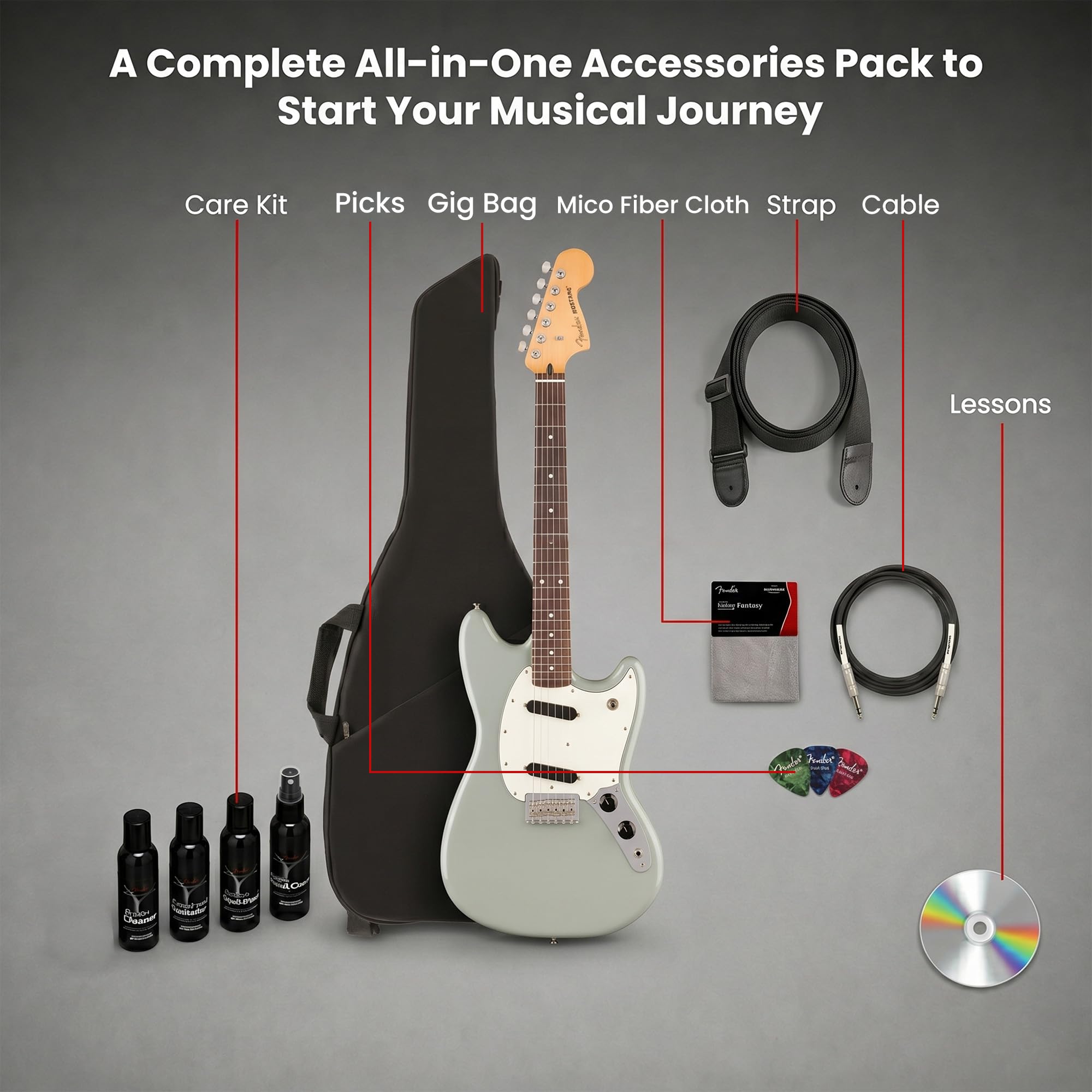 Fender Player II Mustang - Cactus Gray