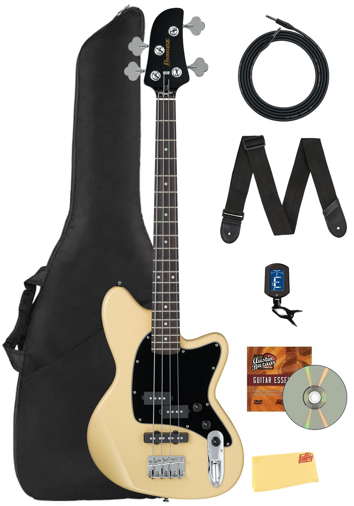 Ibanez TMB30 Talman Bass Guitar - Ivory w/ Gig Bag
