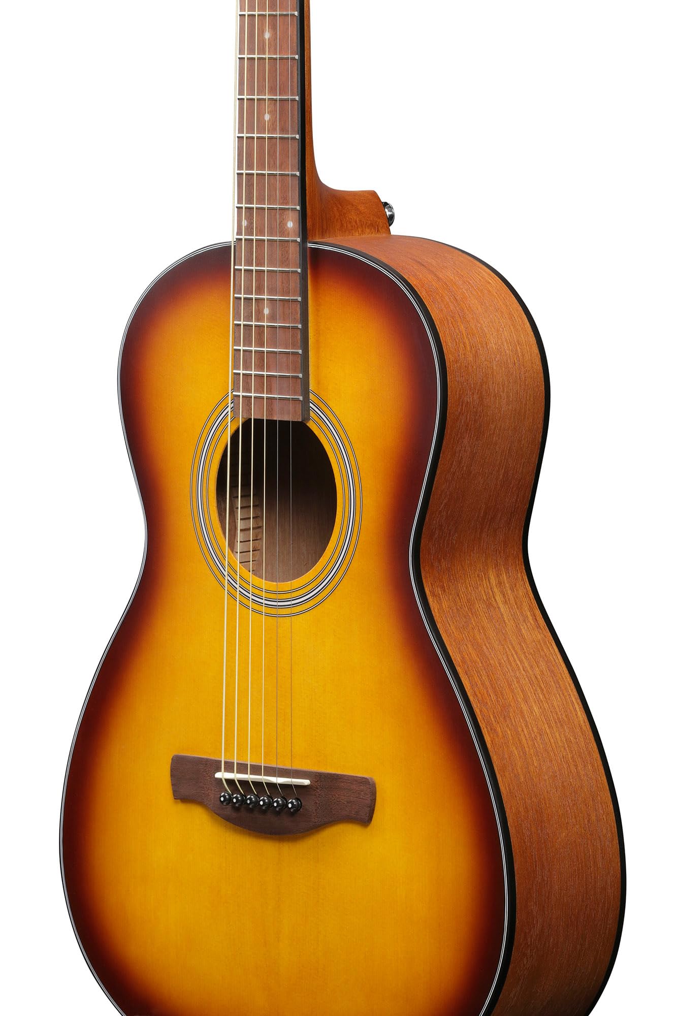 Ibanez PN50 PF Performance Parlor Acoustic Guitar - Open Pore Brown Sunburst w/ Hard Case