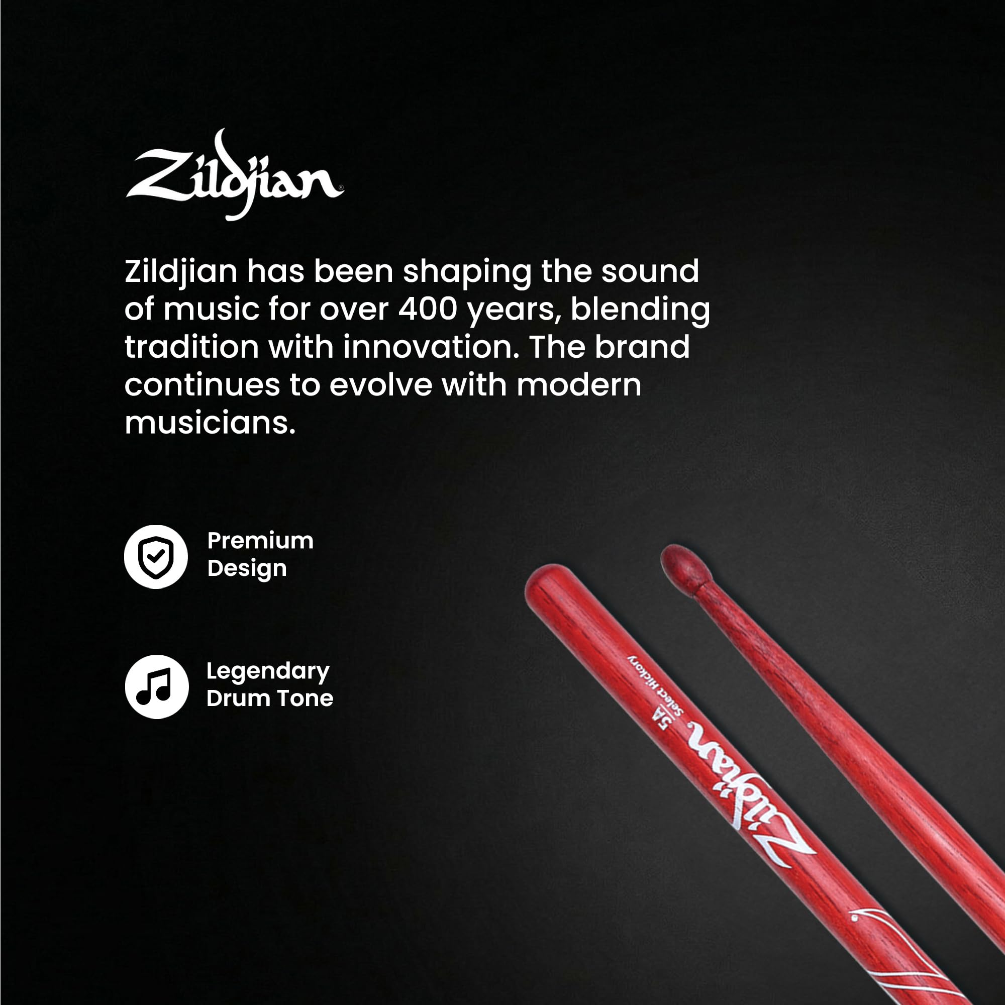 Zildjian 5A Red Drumsticks - 3 Pack
