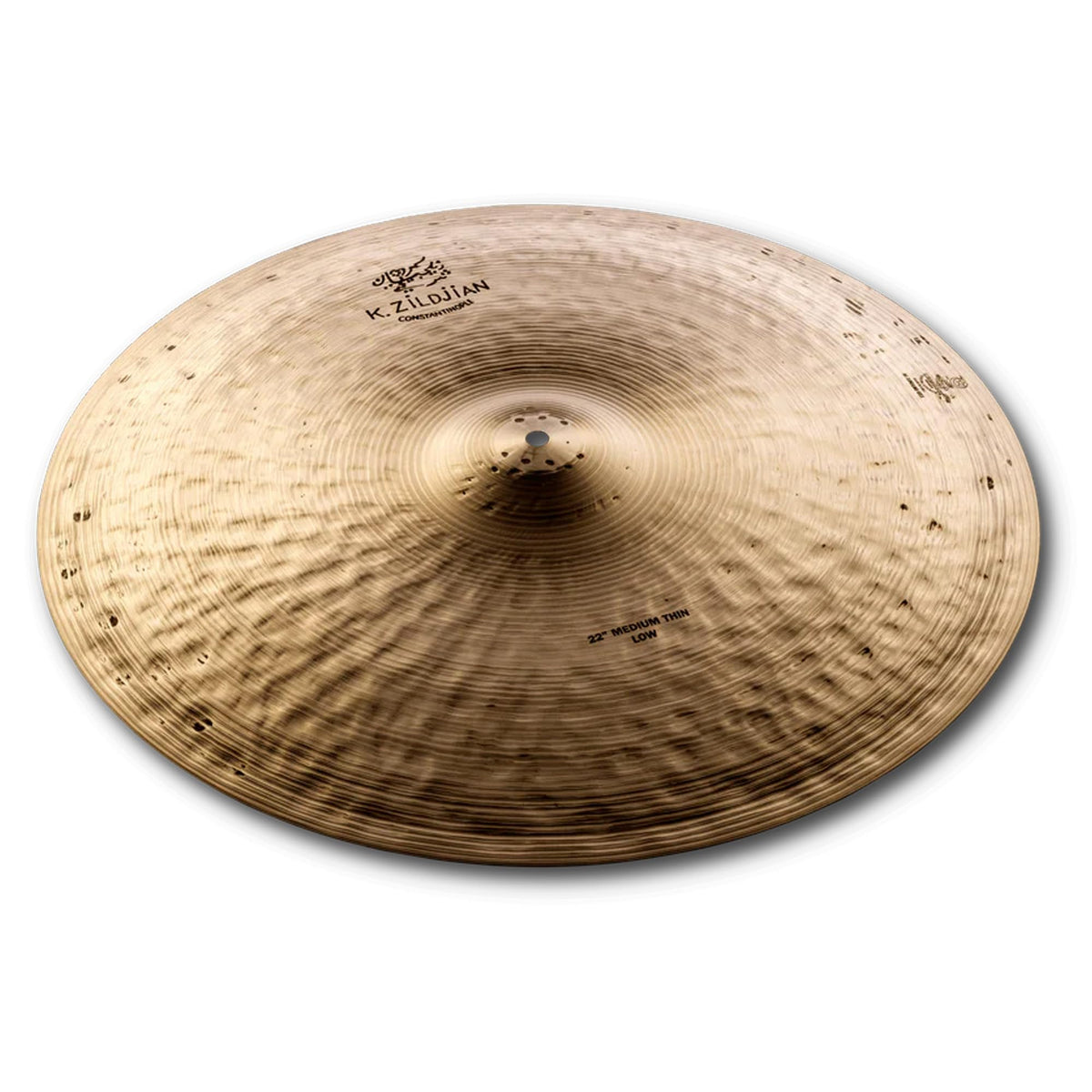 Zildjian K1119 22" K Constantinople Medium Thin Ride Cymbal, Low w/ Drumstick Bag