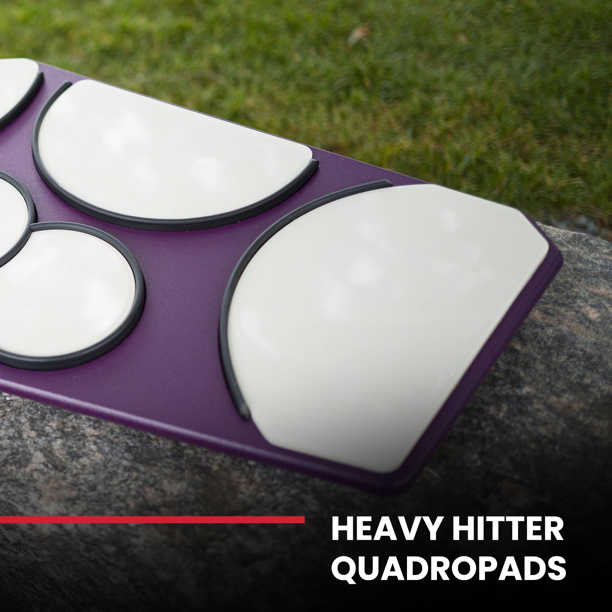 Vic Firth HHPQLR Heavy Hitter Quadropad Practice Pad with Rims - Large