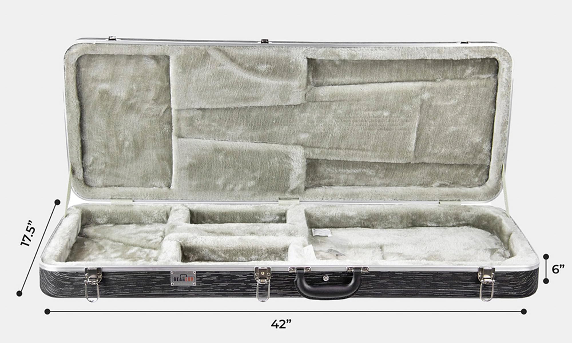 Gearlux Deluxe ABS Molded Electric Guitar Hard Case for Stratocaster or Telecaster