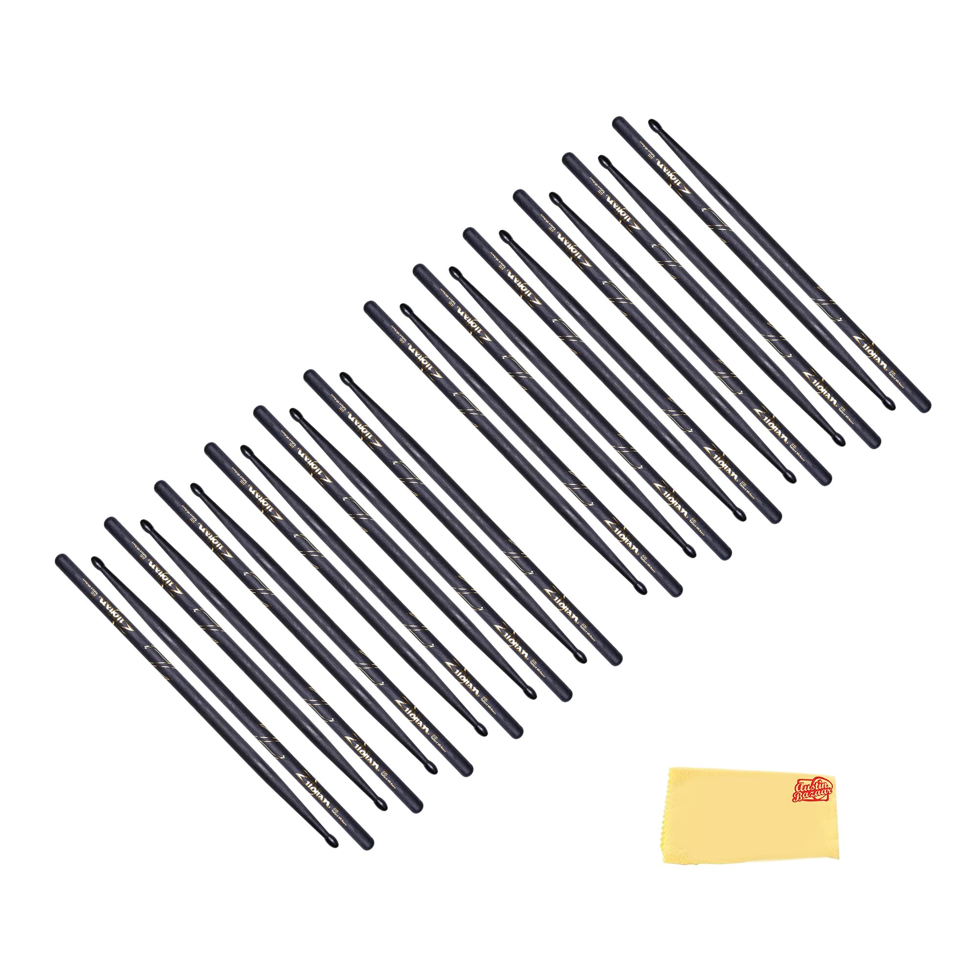 Zildjian 5B Nylon Black Drumsticks - 12 Pack