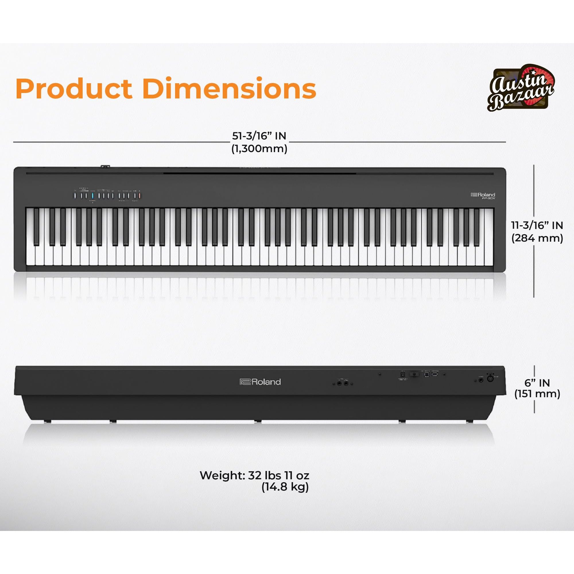 Roland FP-30X 88-Key Digital Piano - Black w/ Sustain Pedal