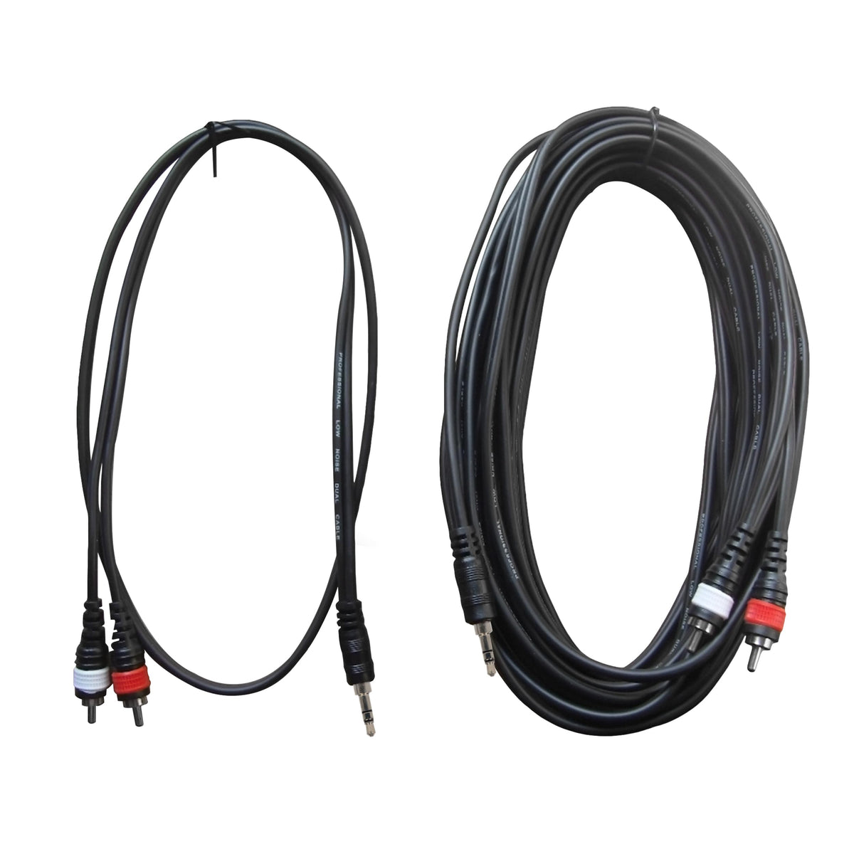 Gearlux 10-Foot TRS-to-Dual-RCA Stereo Breakout Cable - 2 Pack